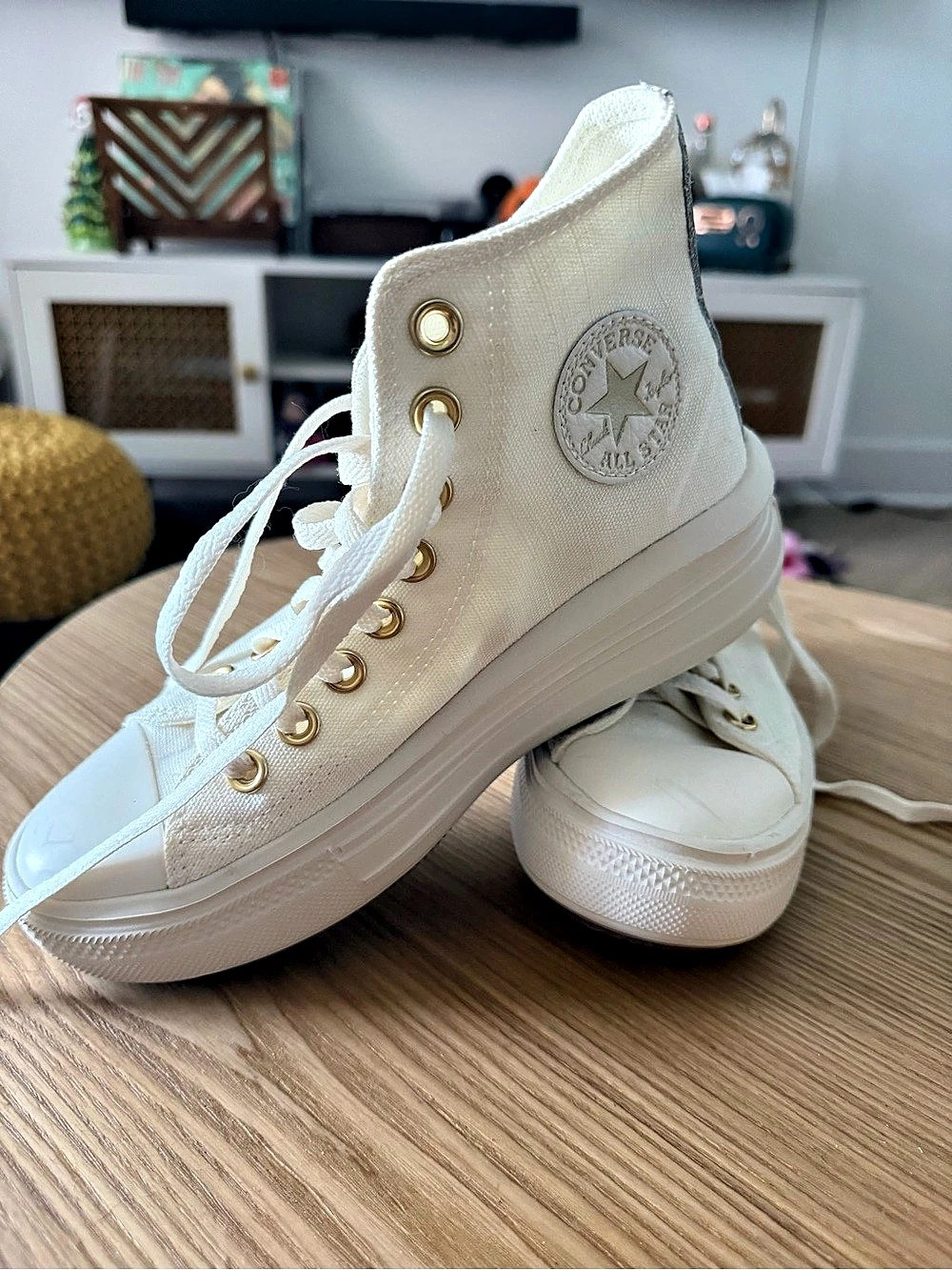 Converse Chuck Taylor All Star Move High Top Sneakers White US kids 3.5 Y